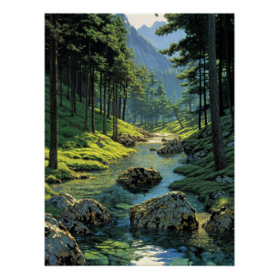 Poster Flux forestier