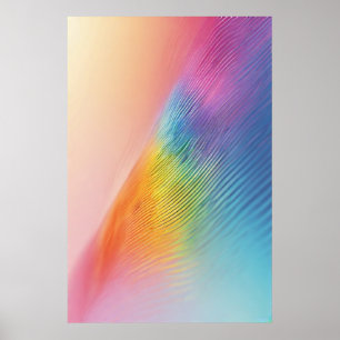 Poster Flux lumineux arc-en-ciel : Une vague pastel Abstr