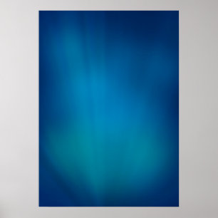 Poster Flux sous-marin bleu profond