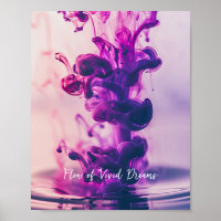 Flux vif : Encre violette Abstraite dans l'eau