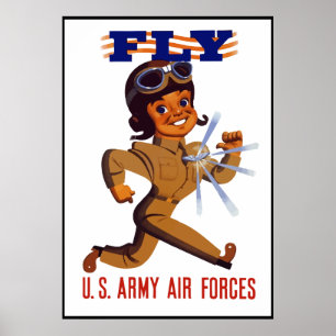 Poster FLY -- Army Air Forces -- Border