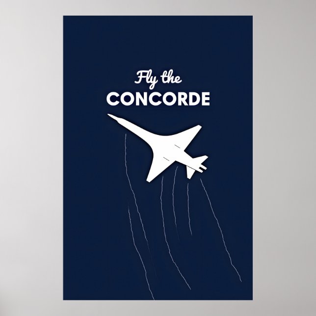 Poster Fly the Concorde Conceptual Illustration Against (Devant)