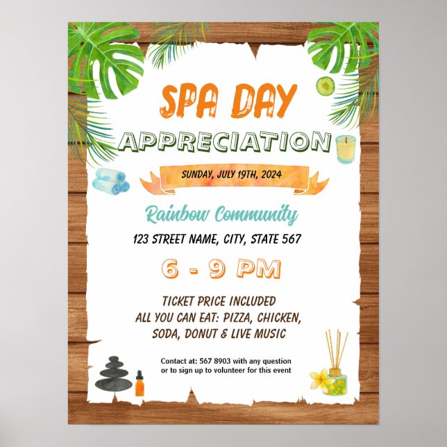 Poster Flyer d'appréciation du personnel enseignant spa (Devant)