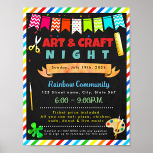 Poster Flyer de la classe d'art artisanal