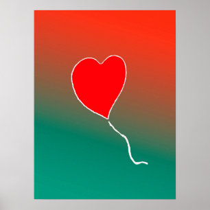 Poster Flying heart
