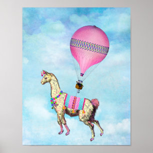 Poster Flying Llama