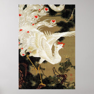 Poster FLYING LOVE PHOENIX,Feathers,Hearts Valentine Day