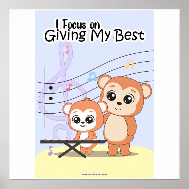 Poster Focus on giving your best Wall art (Devant)