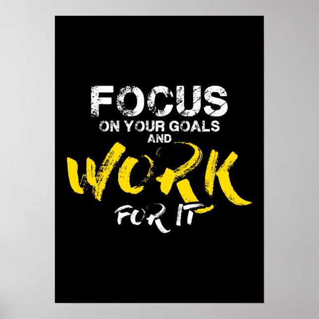 Poster Focus Sur Vos Objectifs - Motivation (Devant)