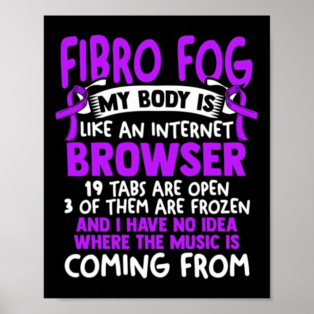 Poster Fog - Fibro Survivor Fun Fibromyalgia Sensibilisat (Devant)
