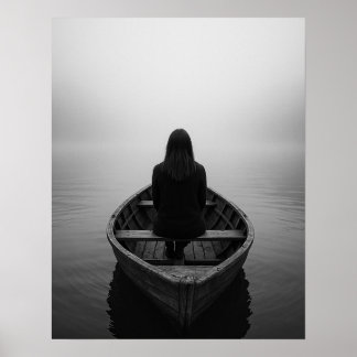 Poster Fogbound et Free-Solo Female Travel Art