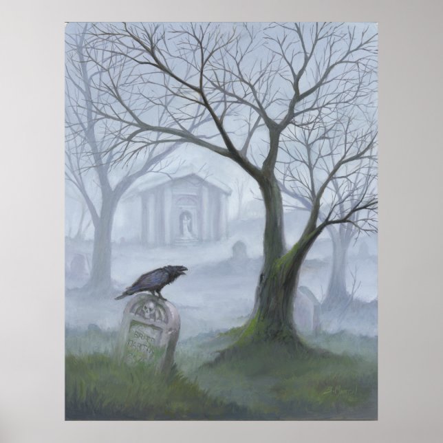 Poster Foggy Graveyard (Devant)