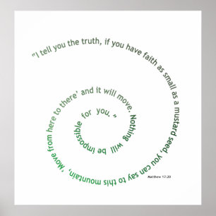 Poster Foi aussi petite comme graine de moutarde