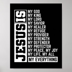 Poster Foi Croix Chrétienne Religion Jésus Seigneur Don J