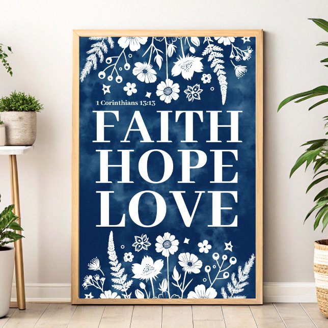 Poster Foi, Espoir, Amour Christian Wall Art Imprimer (Créateur téléchargé)