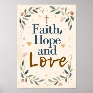 Poster Foi, Espoir et Amour