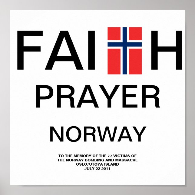 POSTER FOI PRIER NORVÈGE (Devant)