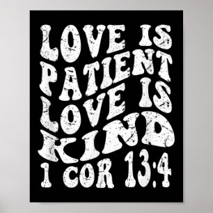 Poster Foi Super Rétro 1 Corinthiens 13 4 L'Amour Est Pat