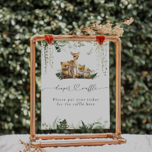 Poster Foie de Baby shower neutre pour les animaux des bo