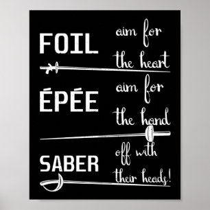 Poster Foil Epee Sabre Définition