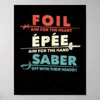 foil saber définition drôles fans d'escrime epee