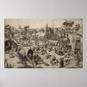 Poster Foire de Saint George's Day Pieter Bruegel