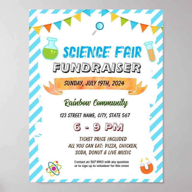 Poster Foire scientifique éditable (Devant)