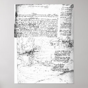 Poster Fol.145v-a, page du cahier de Da Vinci