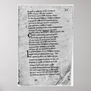 Poster Fol.43 'la chanson de Roland