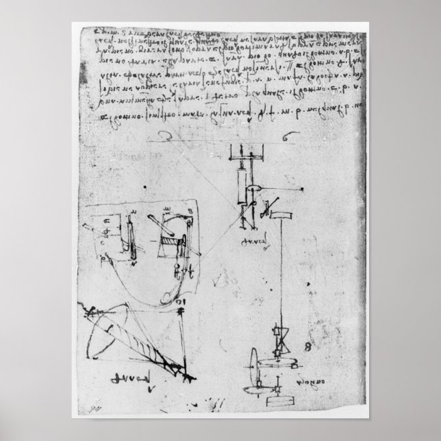 Poster Fol. 46v, du Codex Forster III, 1480-1494 (Devant)