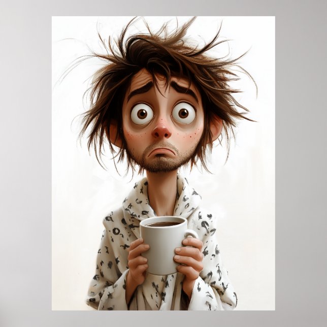 Poster Folie du matin : Café d'abord, questions plus tard (Devant)
