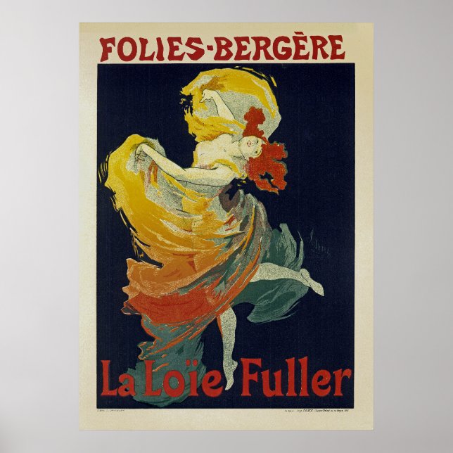 Poster Folies Berger ~ La Loie Fuller (Devant)