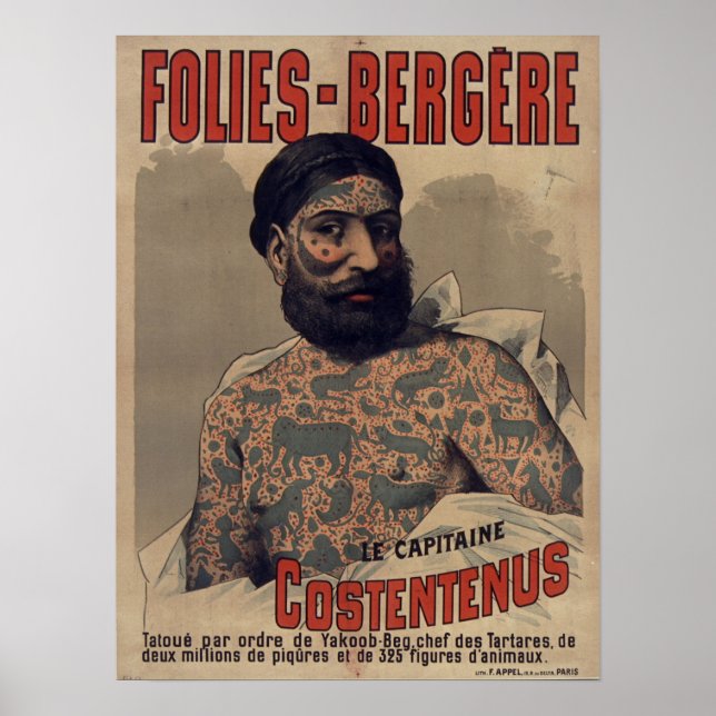 Poster Folies-Bergère Le Capitaine Costentenus (Devant)