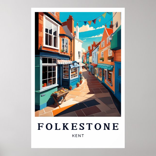 Poster Folkestone, Poster Kent, Poster Angleterre (Devant)