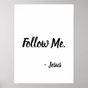 Poster Follow Me Jesus Quote Matthew 4:19