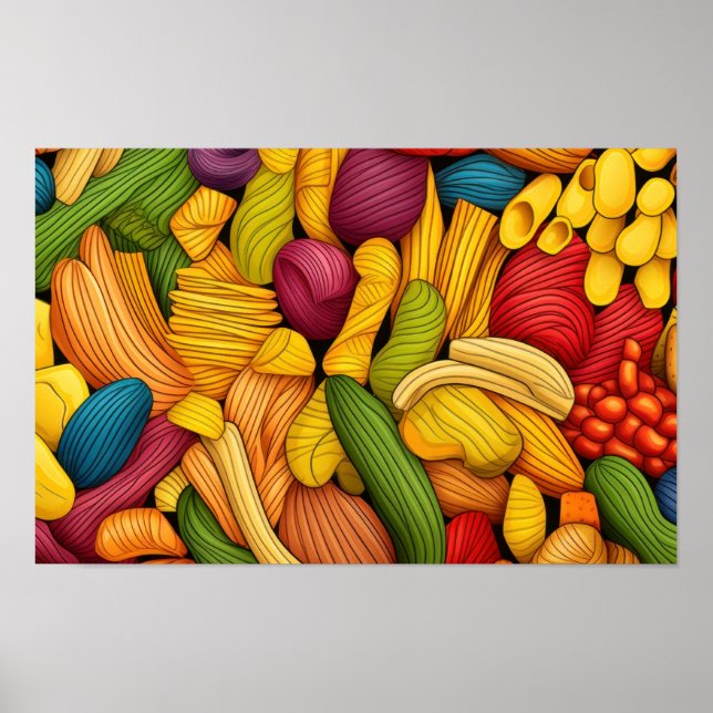 Poster Fond d'art de pâtes PETIT (Devant)