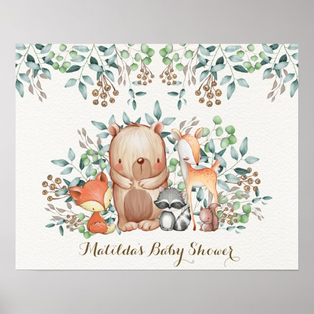 Poster Fond de décor d'anniversaire pour Baby Shower sur  (Devant)