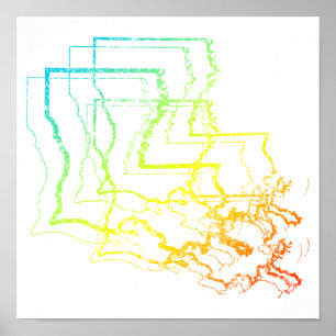 Poster fond de refroidissement de la louisiane