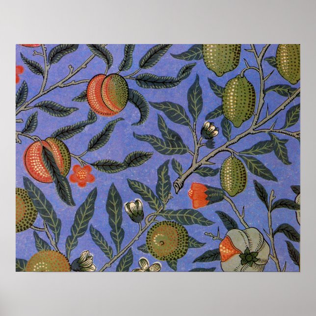 Poster Fond d'écran de la grenade William Morris (Devant)