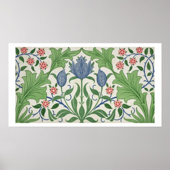 Poster Fond d'écran floral (Devant)