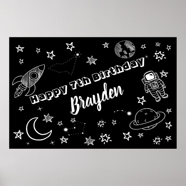 Poster Fond spatial Séparation de la fête du monde (Devant)