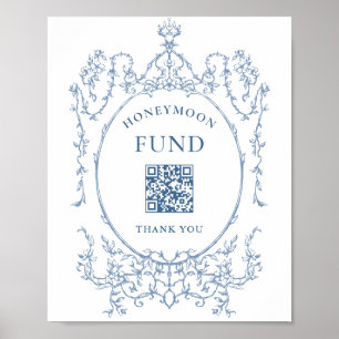 Poster Fonds de lune de miel Bleu de Dusty