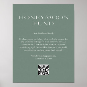 Poster Fonds Lune de miel minimaliste Sage foncé Wishing 