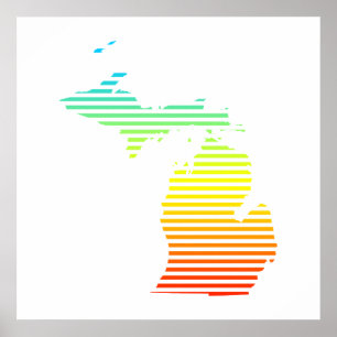 Poster fondu de froid du michigan