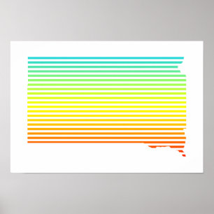 Poster fondu de refroidissement du dakota sud