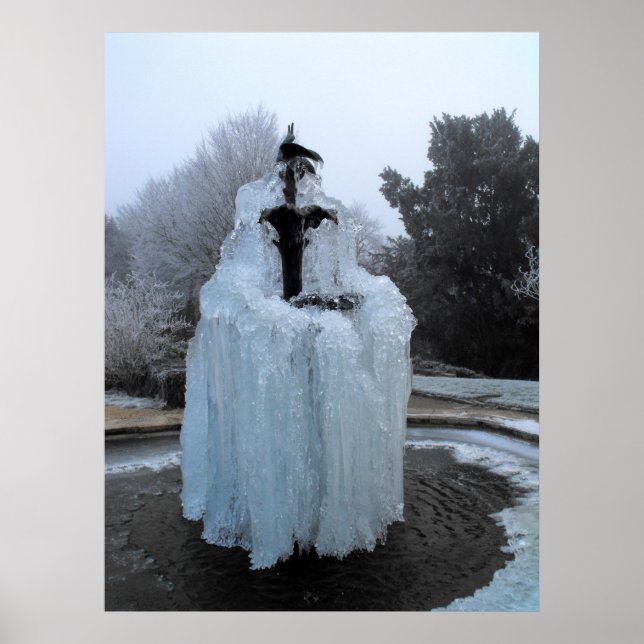 Poster Fontaine congelée (Devant)
