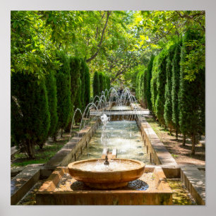 Poster Fontaine dans les jardins d'Almudaina - Palma de M