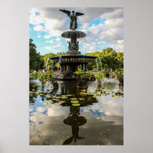 Poster Fontaine de Bethesda à Central Park Photo