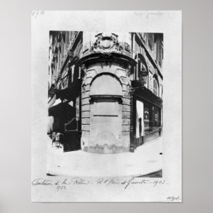 Poster Fontaine de la Reine, rue Saint-Denis, Paris
