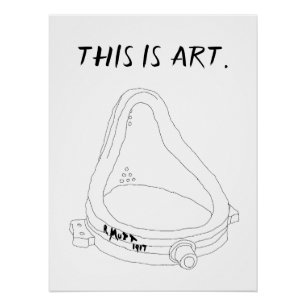 Poster Fontaine de Marcel Duchamp R.Mutt 1917